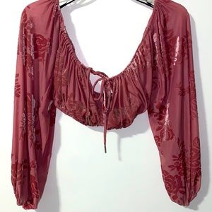 Crop Top Floral Shirt